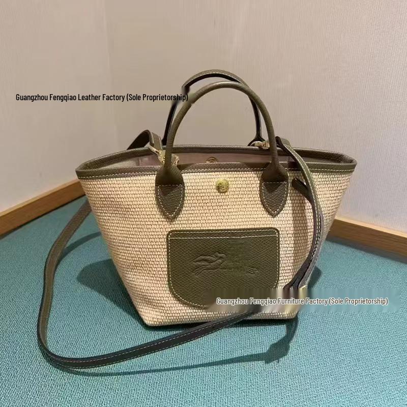 Pleciona torba shopper ze skóry krowiej z inkrustacją smoka: Duża pojemność torba plażowa, na ramię, crossbody