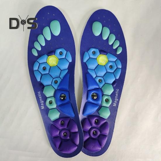 Semelles Acupression Magnétiques - Taille L (44-47) - En EVA Et Daim - Pour Hommes Et Femmes - Soulagement Des Pieds