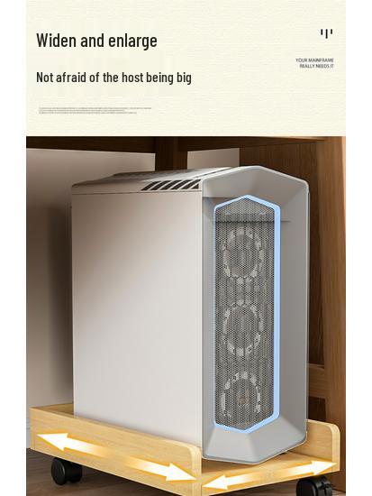 Movable Desktop Computer Stand with Wheels