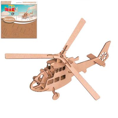 [Q9219] - 3D kartonová figurka 'Helicopter' - desky 16. 5x17. 5 cm