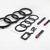 ABS 4Ring Logo 285mm 202mm Car Hood Front Bonnet Grill Rear Trunk Emblem Badge Sticker S Line For new Q2 2016-2018 Accessories