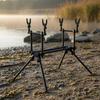 Triangular Fishing Rod Holder Stand Stable Aluminum Alloy Support Base for