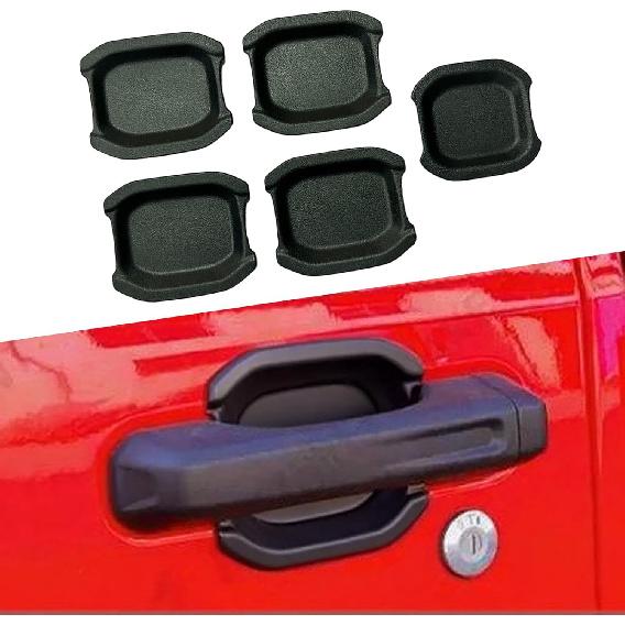 

LIUQING Door Handle Bowl Cover Trim for 2018-2024 2025 Jeep Wrangler JL JLU & Gladiator JT 4 Doors Exterior Accessories Door Bowl Scratch Protector матовый черный