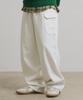 KNITTED Flap Pocket Cotton Cargo Pants White