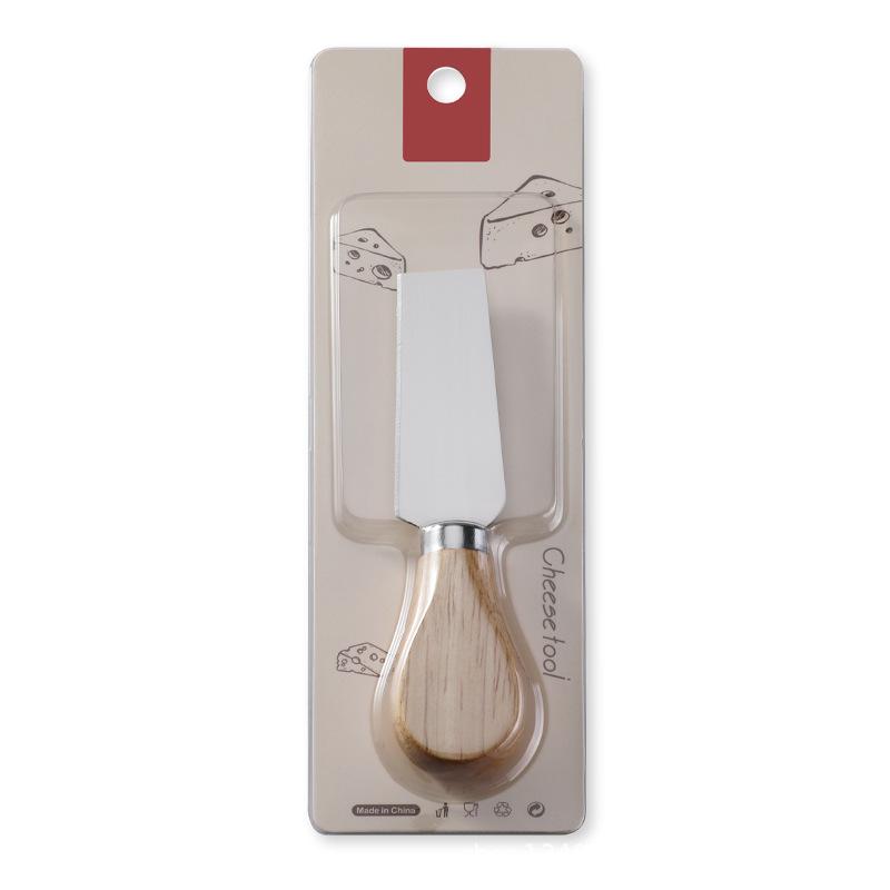 Rubber Wood Handle Stainless Steel Cheese and Butter Knife