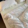 A-Grade Cotton Mother & Baby Four-Piece Double-Layer Gauze Bedding Set with Exquisite Lace Trim