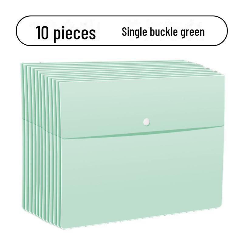 A4 Thickened PP Snap Button File Bag for Documents and Policies