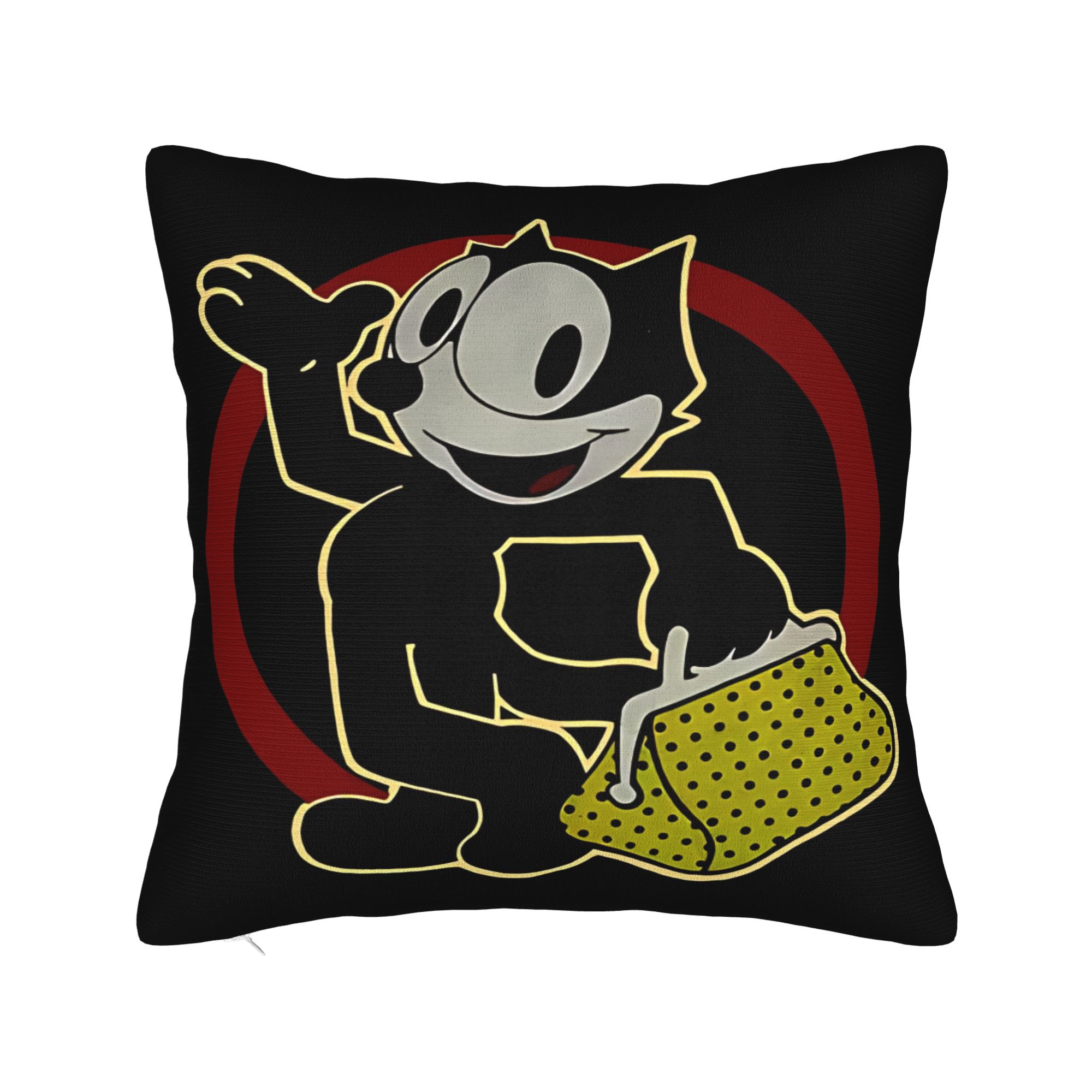 

Felix The Cat Laughing Pillowcases Merchandise Soft Cushion Cover Decoration Pillow Case Cover Home Multi Size 12x12Inch