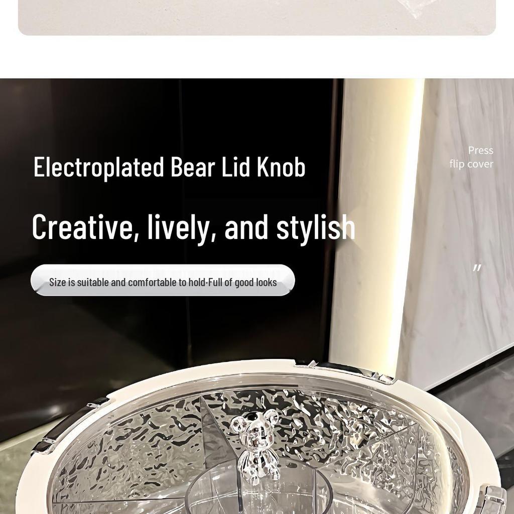 Elegant Sealed Nut and Dried Fruit Snack Tray for Coffee Tables