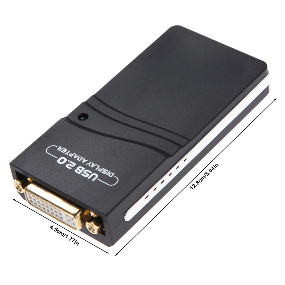 1920*1080 Universal Video Graphics Card Adapter Extend/Mirror Mode USB 2.0 To DVI/VGA/HDMI-Compatible External Graphic Adapter