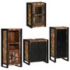 Bathroom Furniture Set with Shelf 4 pcs Multicolored Solid Reclaimed Wood