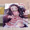 Demon Slayer Anime Flannel Blanket - Soft Warm Perfect for Sofa, Bedding Camping Travel Office Home Decor -QJY