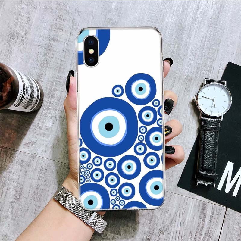 Lucky Blue Evil Eye Phone Case For iPhone 17 Air 16 15 Plus 11 14 Pro Max 13 Mini 12 7 8 + SE Pattern Art Customized Cover 17 Ai