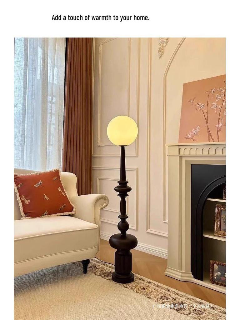 Mid-Century Italian Standing Floor Lamp - Retro Design with Roman Column for Living Room, Bedroom, or Sofa Side.
