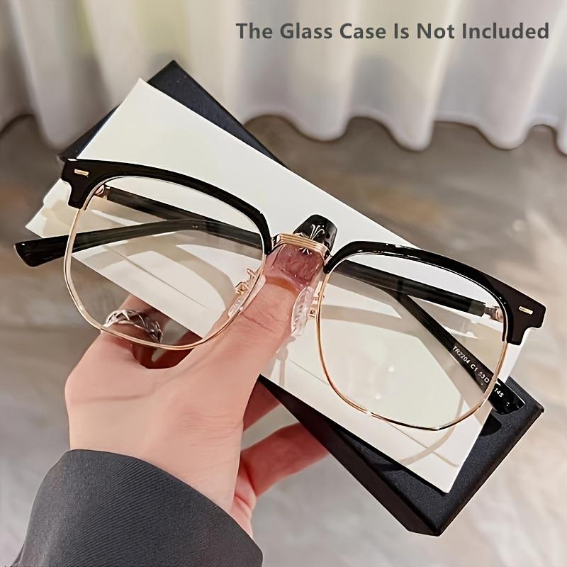 Men's And Women's Half-framed Ultra-light Glasses Frames Anti-blue Light Flat Glasses For Computers Mobile Phones