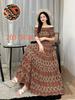 Off-Shoulder One-Neck Cotton Silk Dress Children's Summer Dress Bohemian Island Vacation Dress Travel Beach Dress