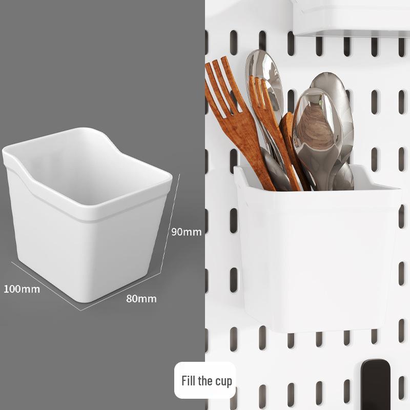Punch-Free Perforated Board Rack with Accessories for Kitchen and Bedroom