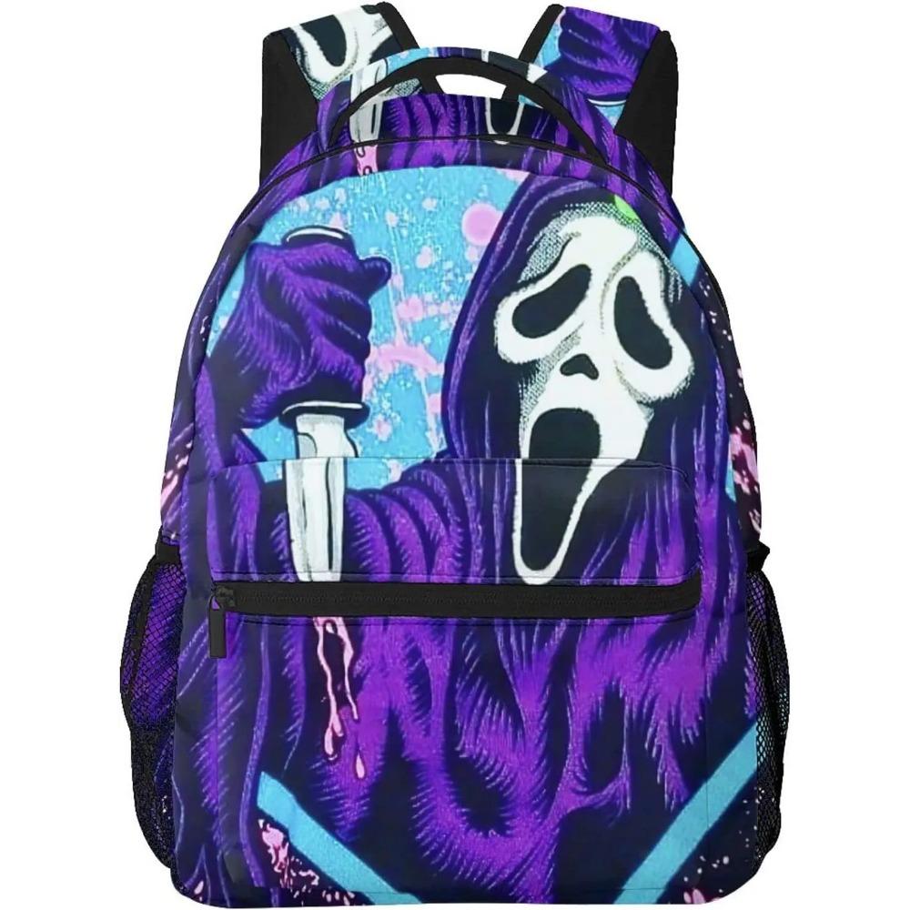 

Рюкзак для фильма ужасов Взрослый школьный рюкзак Повседневная сумка для колледжа Дорожный рюкзак на молнии Рюкзак для пеших прогулок Дневной рюкзак для женщин и мужчин 11.5 x 8 x 16 inch