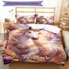 3pcs Custom Name Horse Bedding Set Duvet Cover Closure Includes 1 Duvet Cover & 2 Pillowcases, Soft and Comfortable for All Seasons.