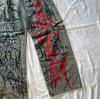 Harajuku Gothic Spike Print Women's Jeans Hip Hop Ripped Wide-leg Jeans Y2k Baggy Denim Pants Autumn Retro Cool Streetwear