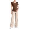 Maternity Yoga Pants, With A Belly Pocket, Stretchy Wide-leg Work/casual Pants, Maternity Loungewear Pants