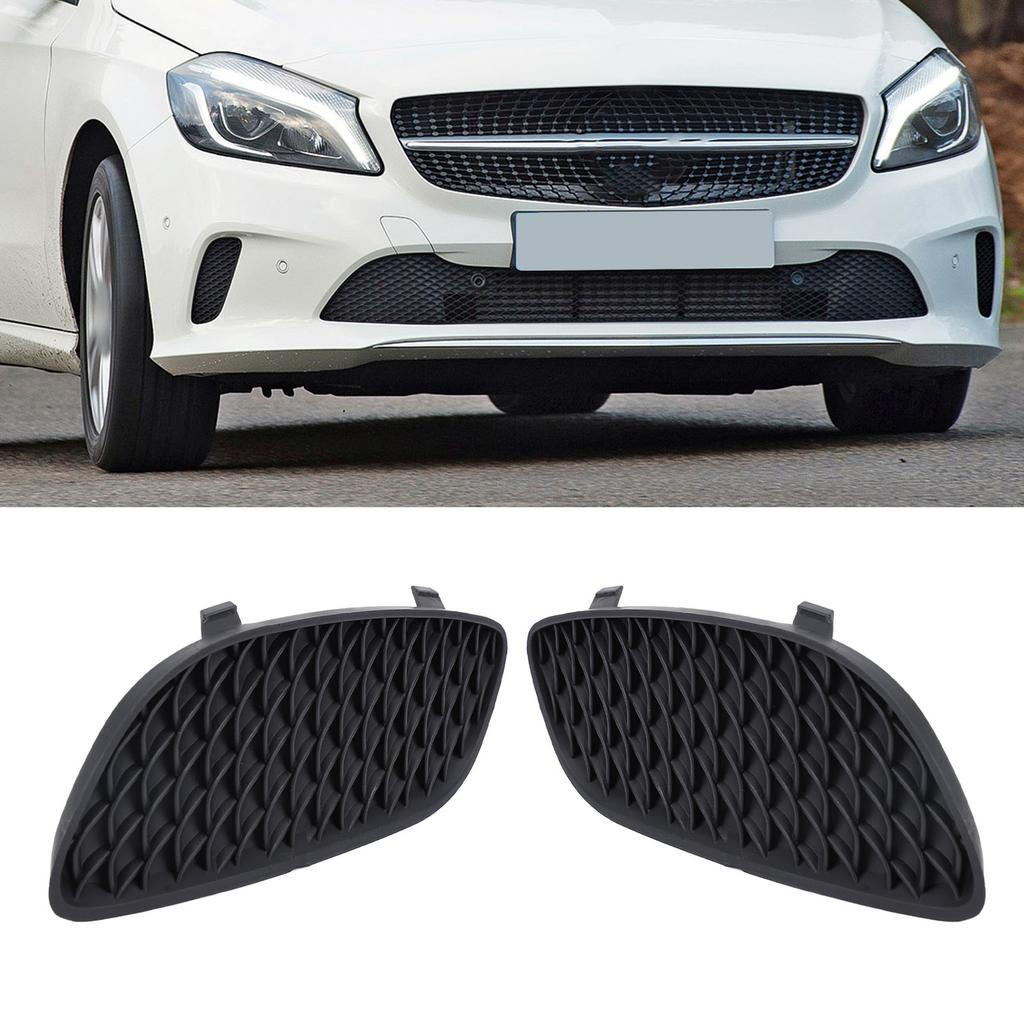 Front Bumper Insert Grille Cover Easy Installation Front Bumper Grille Cover Sturdy for A‑Class W176 2016 To 2018