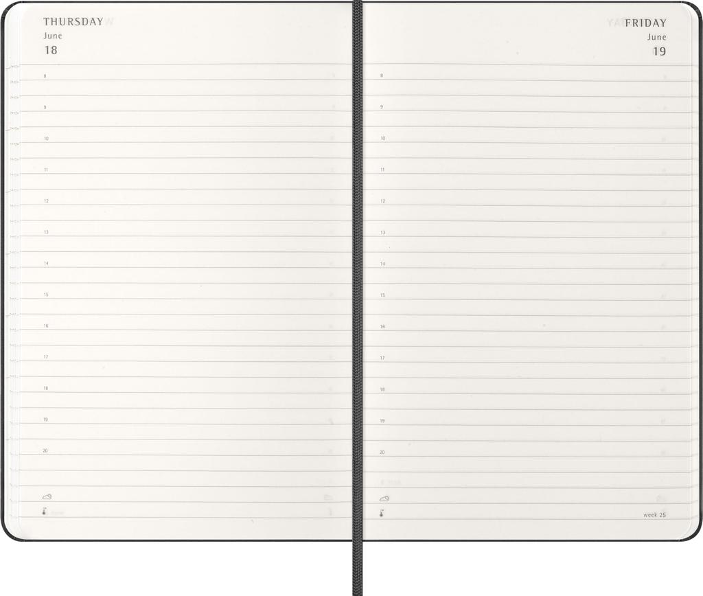 Moleskine 2026 January Daily Large Size x DHB12DC3Y26 Planner, Start, 12-Month Diary, (13cm 21cm), Hardcover, Black,