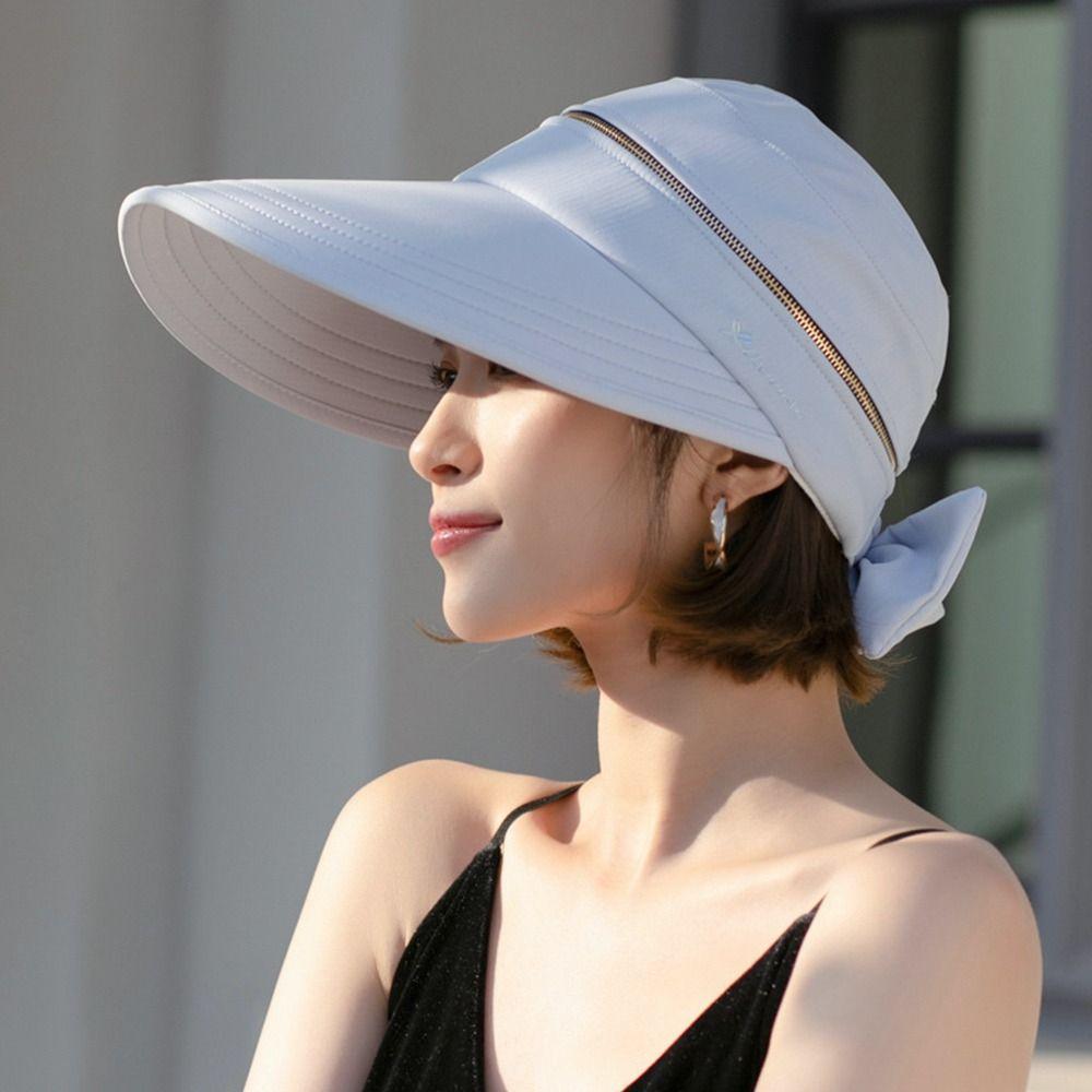 Summer Breathable Foldable Wide Brim Bucket Hat Empty Top Cap Panama Hat Sun Cap