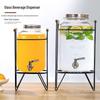 Large-Capacity Glass Beverage Dispenser with Tap for Cold Drinks, Beer, Fruit Tea, or Cola