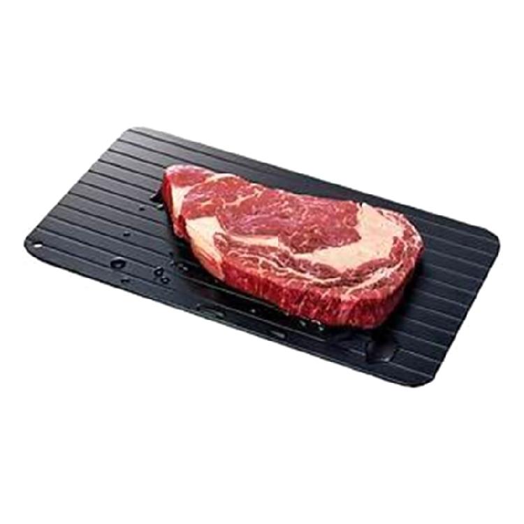 Nonstick Aluminum Defrosting Tray Quick Thawing Plate Rapid Defrost Tray for Fast Thawing of Frosty Meat and Vegetables