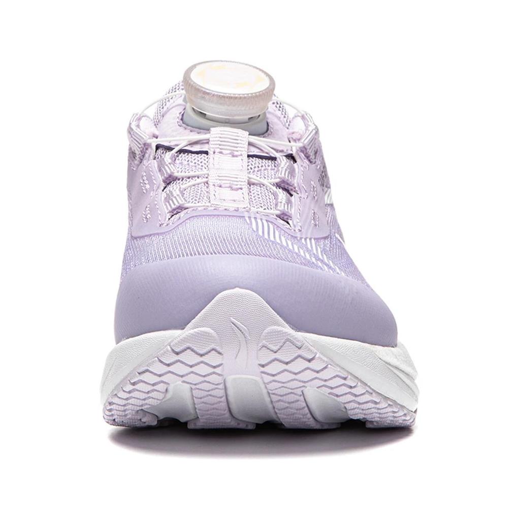 Li Ning Kids Synthetic Leather Comfortable Breathable Shock Absorbing Durable Low Top Casual Shoes Kids Casual Shoes White Purple Yellow YKAU008-6