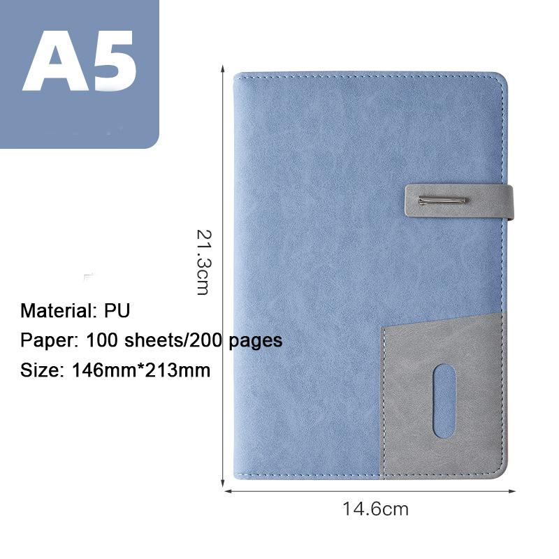 (Free Logo Engraving) A5 Thickened Business Hard Notebook, Notepad, Student Diary, Buckle Meeting Minutes, with Card Slot