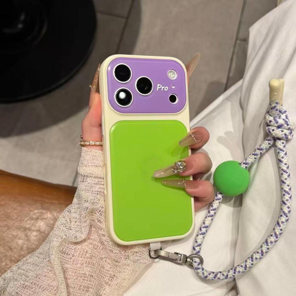 Popular summer dopamine contrasting leather pattern suitable for Apple 11Promax mobile phone case iPhone11 2-in-1 new