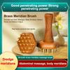 Messing Perlen Meridian Gua Sha Kamm - Langlebiger Chinesischer SPA Akupunkturpunkt Punktmassagegerät Bürsten Griff Professionelles Massage Werkzeug