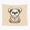 Cute Koala Tapestries Cartoon Koala Bear Wall Tapestry for Kids Boys Girls Kawaii Wild Animals Bedroom Home Decor Tapestry