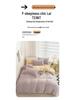 Winter Milk Coral Fleece Flannel Bedding Set: Double-Sided Plush Quilt Cover & Thickened Bed Sheet Set.