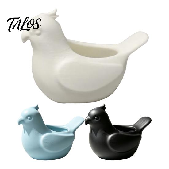 Healing Style Home Decor Bird Shape Flowerpot, Handheld Size Durable PLA Flower Pot, Cute Animal Pot 3D Printed Creative Planter, for Office