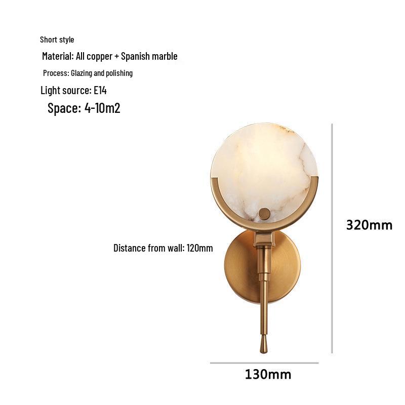 Luxury Spanish Marble Wall & Bedside Lamp – Designer Art Lighting