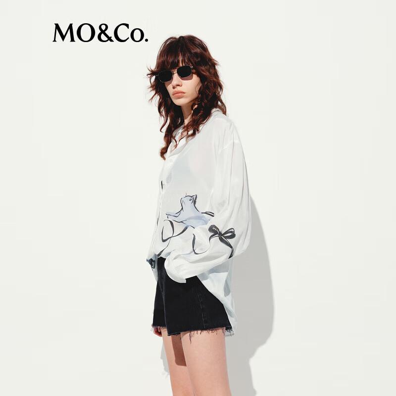 MO&Co. Cute Kitten Print Relaxed Fit Shirt