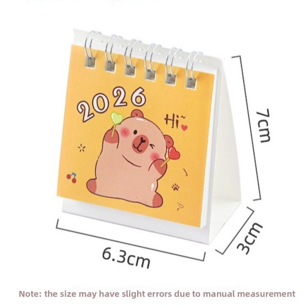 Small 2026 Desk Calendar Standing Flip Coil Calendar New Schedule Planner  Gifts
