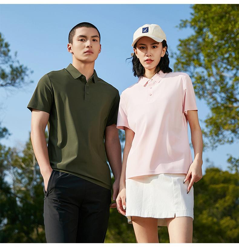 Custom Logo Quick-Dry Seamless Polo: Summer Ice Silk Cool Feel Lapel Short Sleeve Work Shirt
