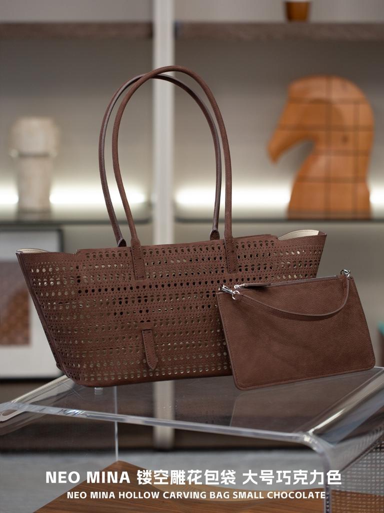 Neo Leather Version Edition Large Capacity Hollow Handbag Tote Bag Organizer Womens Bag