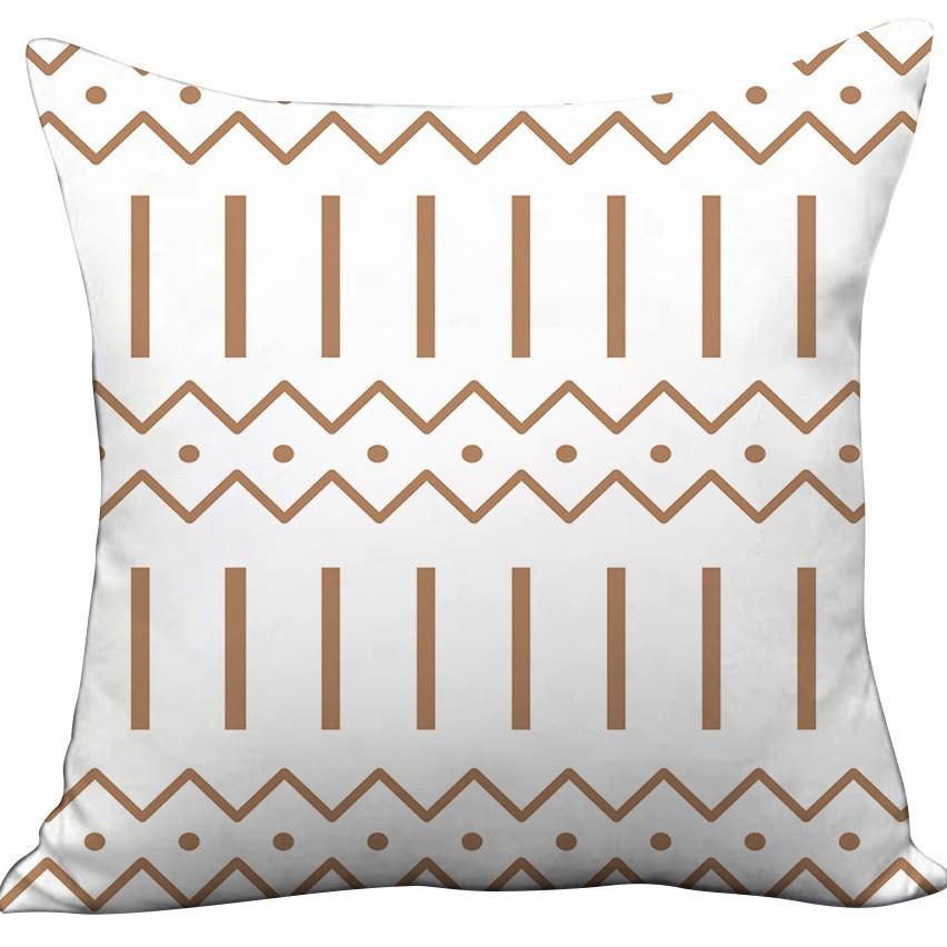 Modern Simple Nordic Style Plush Sofa Pillowcase Small Flower Letter Print Ins Macaron Color Pillowcase