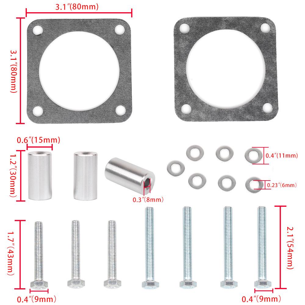 Jeep Wrangler Drosselklappen-Spacer (4-Loch) Adapter 1987-2006