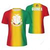 Sport-Mesh-T-Shirt Guinea-Flagge Zum Laufen Radfahren Fußball Tennis Fitness-T-Shirts 3D-Druck Individuell