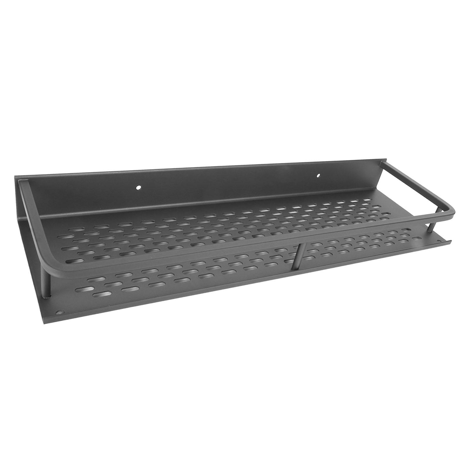 

Wall Mounted Bathroom Shelf Punch Free Draining Hole Space Saving Floating Shelf 40cm Gray