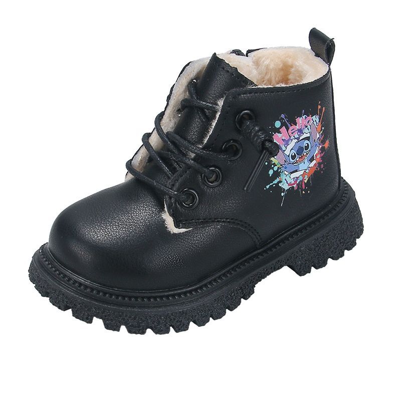 Boys' and Girls' Lightweight Snow Boots for Winter, Children's Leather Shoes with Added Insulation for Warmth and Comfort, Large Cotton Shoes.