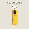 Deep Yellow Card Holder Case for iPhone 16/16 Pro/15 Pro, Candy Color - Compatible with Apple 16 Pro Max, New Model.