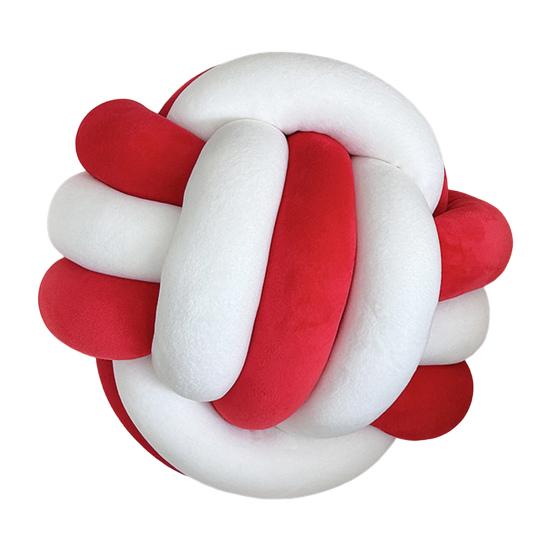 Knot Ball Throw Pillow Plush Soft Aesthetic Cushion Stress Relieving Decorative Two-Color Knotted Pillow for Couch Sofa Bed Car Decor