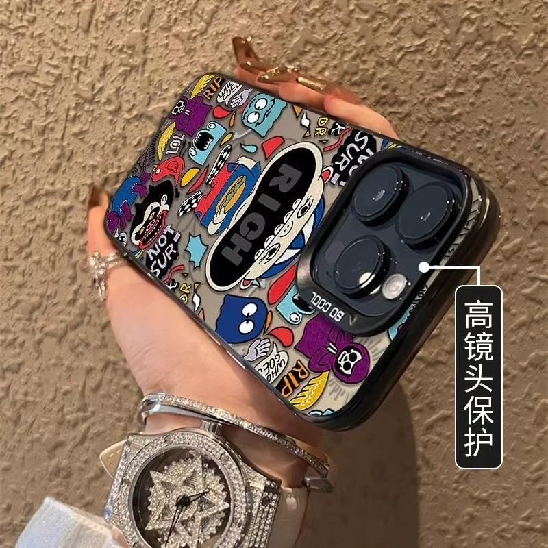 Trendy Brand Graffiti Applies To Apple 16Pro New Mobile Phone Case iPhone15 Premium 14Pro Cartoon 13 Personality 17